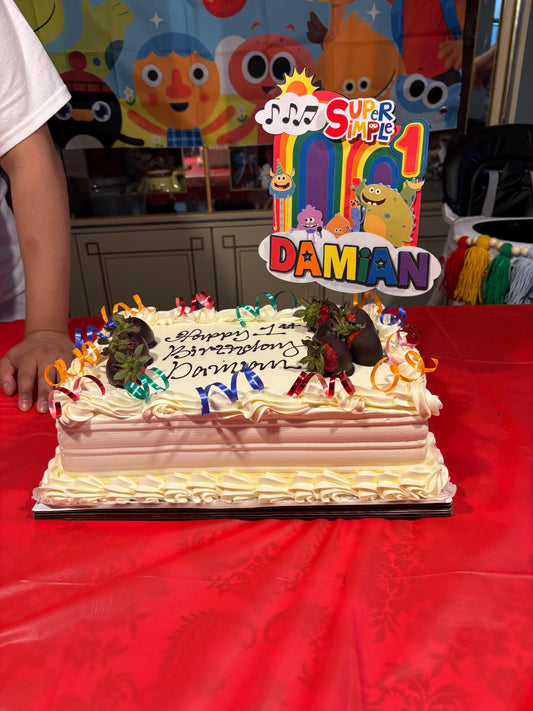 Super songs (simple) birthday cake topper
