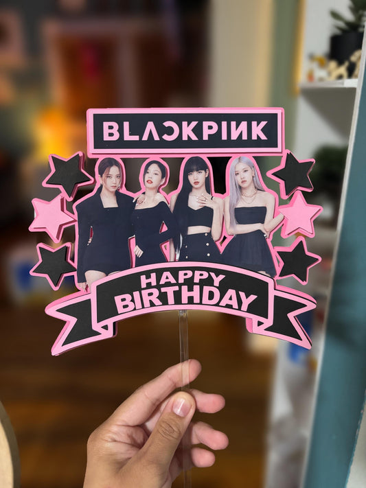 K-pop Black Pink cake topper birthday party