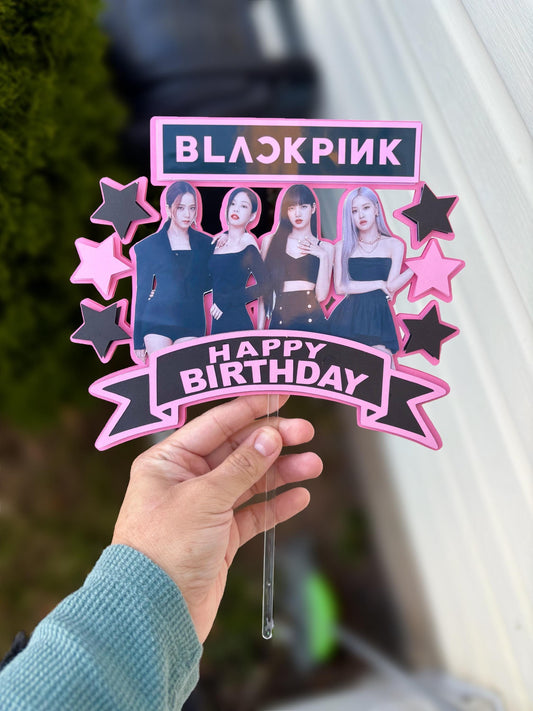K-pop Black Pink cake topper birthday party